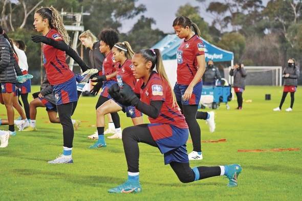 La selección panameña durante su entrenamiento en Adelaida, Australia.