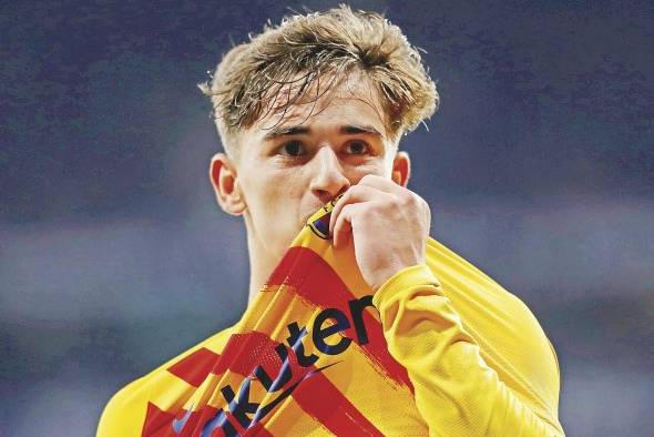 El mediocampista del FC Barcelona Pablo Martín 'Gavi'.