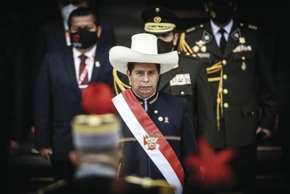 El presidente de Perú, Pedro Castillo