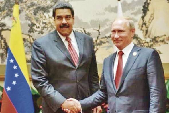 Nicolás Maduro, presidente de Venezuela, y Vladimir Putin, presidente de Rusia.