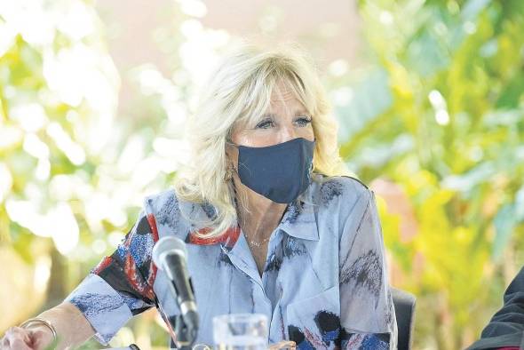 Jill Biden, primera dama de EE.UU, durante el segundo día de visita en Panamá