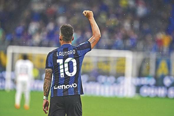 El delantero del Inter de Milán Lautaro Martínez