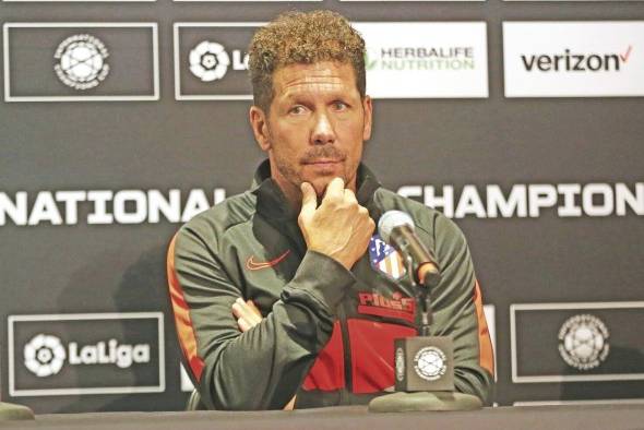 Diego Simeone, entrenador del Atlético de Madrid.