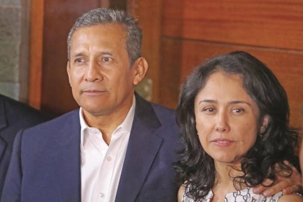 El expresidente Ollanta Humala y su esposa Nadine Heredia.