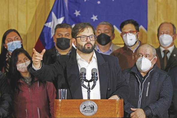 El presidente de Chile, Gabriel Boric.