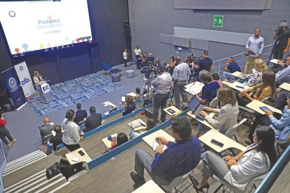 Marcela Galindo, presidenta de la Cciap, durante la presentación del III Informe de Calidad de Vida.