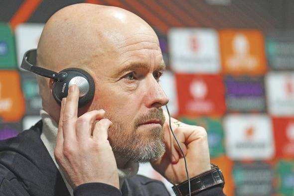 El entrenador del Manchester United, Erik ten Hag previo al partido de hoy.