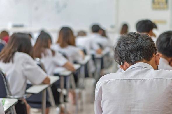 La imagen de un salón de clases a capacidad no es la que se verá en Panamá este año.