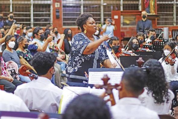 La  Red de Orquestas y Coros Infantiles y Juveniles durante un evento