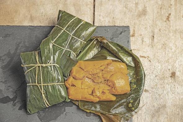 Tamal El maíz americano se mezcla con la gallina (o cerdo) con la llegada de los colonizadores.