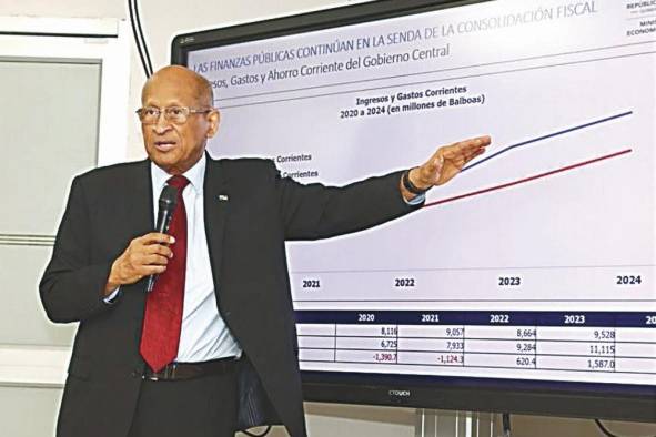 El ministro Héctor Alexander explica detalles del documento a los comisionados.