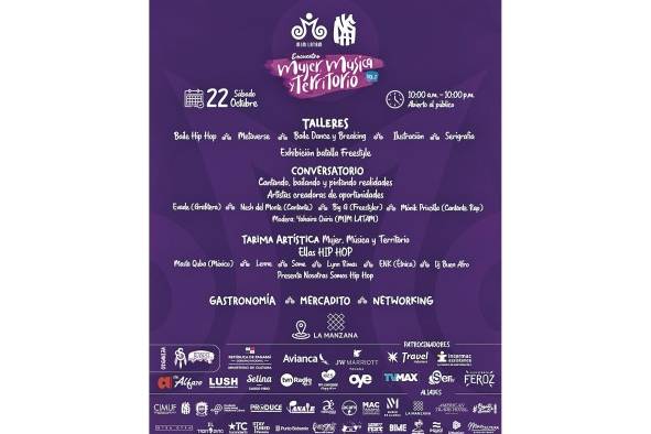 La agenda del día sábado está cargada de actividades relacionadas al Hip Hop