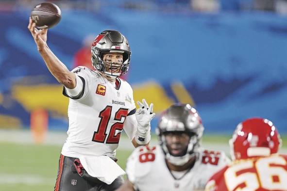 Tom Brady durante un juego con Tampa Bay Buccaneers