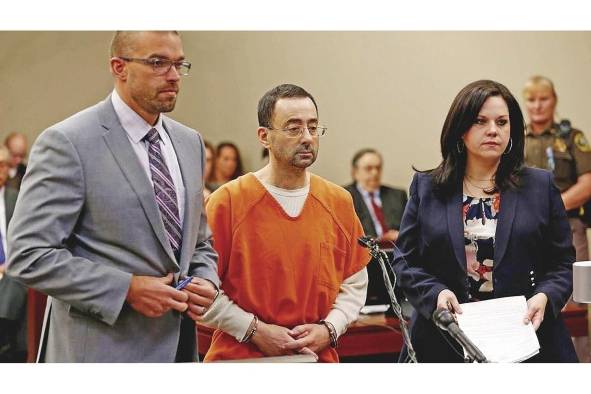 El doctor Larry Nassar fue sentenciado de 40 a 125 años en prisión por casos de abuso sexual dentro y fuera de USA Gymnastics, en 2018.