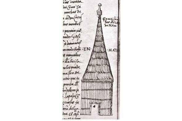 Esta ilustración del bohío de Natá, posiblemente el palacio o asiento del cacique de Natá es reproducida de la primera edición de la 'Historia General y Natural de las Indias' de 1535, de Gonzalo Fernández de Oviedo, lo que la convierte en la más antigua representación de una vivienda indígena panameña en las fuentes hispánicas.