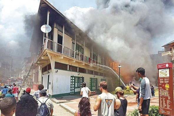 Incendio de la casa Boyacá en 2018, avenida A, San Felipe.