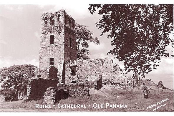 Panamá La Vieja, Circa 1930. Las ruinas de Panamá Viejo son el testimonio primario de la fundación de la ciudad.