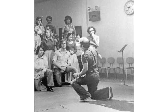 Ensayo de la obra Oklahoma, 1976