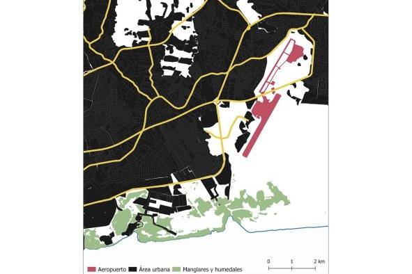 Aeropuerto de Tocumen 2020: entre 2011- 2017 se construyeron 4,182 edificaciones, de las cuales el 95% (3,960) de estas corresponden a edificaciones de tipo residencial, reflejando la enorme presión que hay en esta zona por la ocupación del suelo.