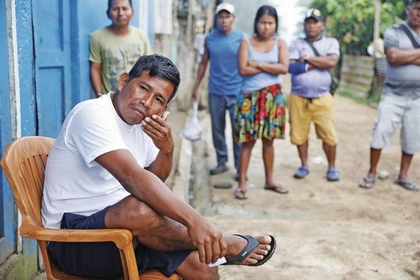 Nelson Ají, 'nokoe' de la comunidad, término en dialecto emberá que se refiere al líder comunitario.