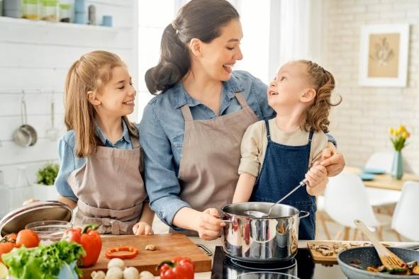 La cocina volvió a ser el centro de la casa