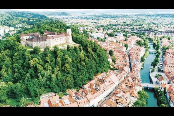 Vista aérea de Ljubliana