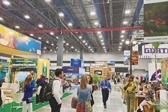 Vista de la feria comercial de Fiexpo Latin América 2023, que se realizó en el Panamá Convention Center.