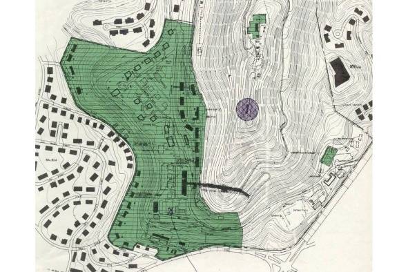 Este mapa muestra en verde el área designada como sitio de defensa, a partir de la implementación de los tratados Torrijos-Carter en 1979.