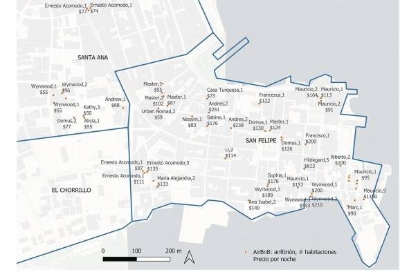 Alojamientos vacacionales AirBnB en el centro histórico de la ciudad de Panamá.