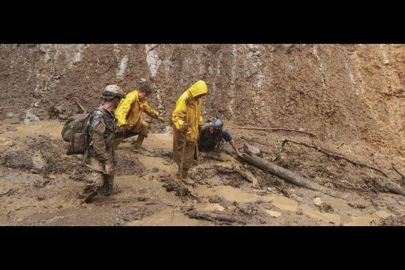 Jornada de rescates en el sector de Volcán, área de Los Pozos, donde había turistas.