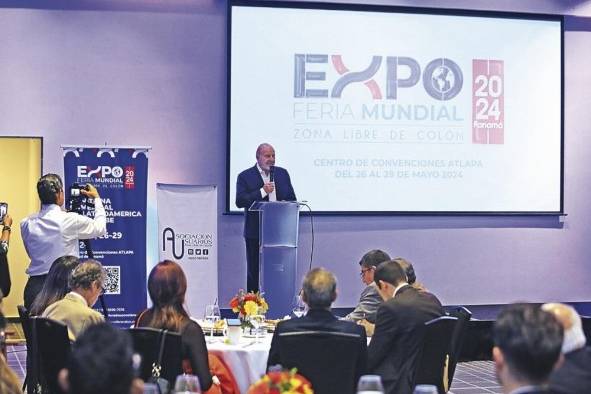 Giovanni Ferrari, gerente general de la ZLC, durante el lanzamiento de la Expo Feria Mundial Zona Libre de Colón 2024.