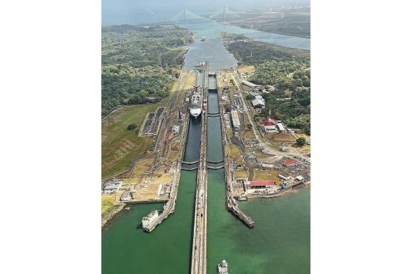 El Canal y la ciudad de Panamá, a vuelo de pájaro