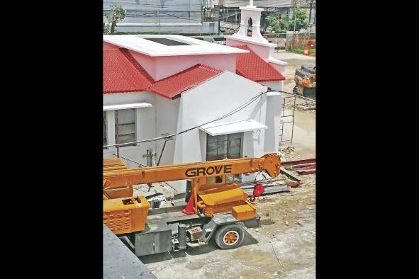 La reconstrucción permitirá el uso de todos los espacios del antiguo colegio.