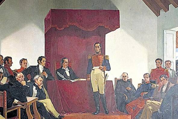 Pintura 'El Discurso de Angostura', de Tito Salas