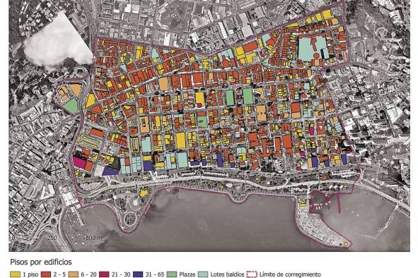 El 90% de las edificaciones en el corregimiento de Calidonia tienen entre 1 y 5 pisos, y hay unos 100.000 m2 de tierras baldías. En contraste, los edificios en la proximidad de la avenida Balboa llegan a los 60 pisos o más.