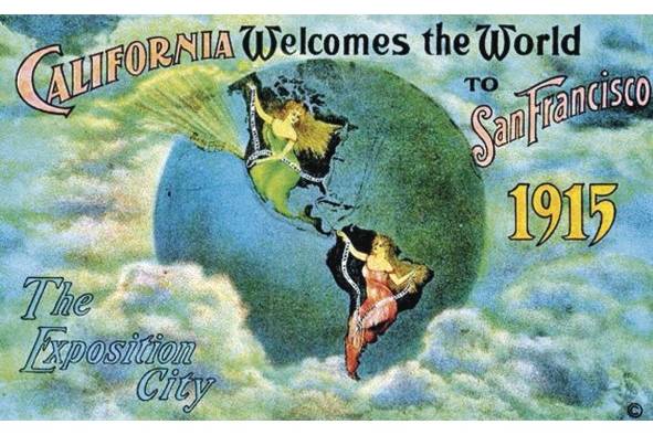 Ilustración California Welcomes The World to San francisco.