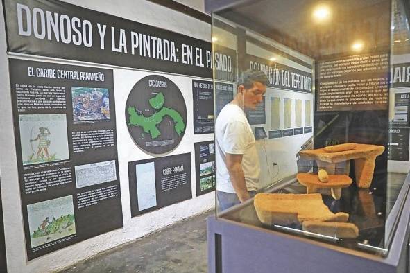 Exhibición de los hallazgos en el Museo de Penonomé, provincia de Coclé.