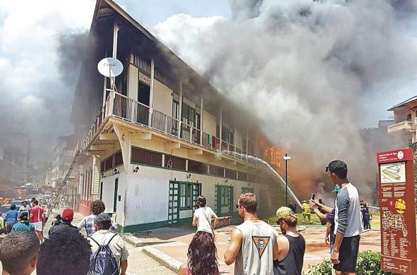 Incendio de la casa Boyacá en 2018, avenida A, San Felipe.