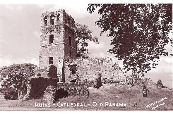 Panamá La Vieja, Circa 1930. Las ruinas de Panamá Viejo son el testimonio primario de la fundación de la ciudad.