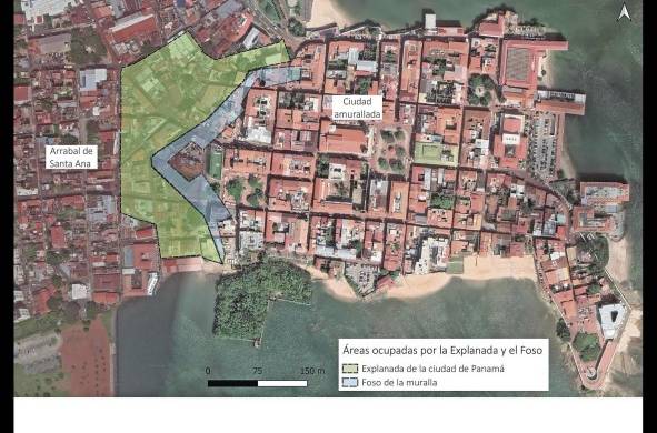 La Explanada y el foso constituían parte del conjunto militar de la ciudad amurallada.