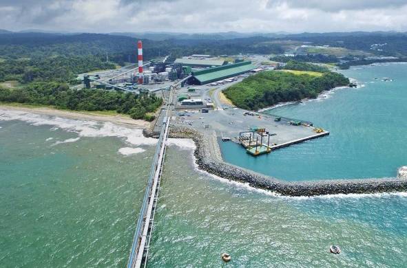 Vista panorámica del puerto Punta Rincón, en la provincia de Colón, desde donde se realizan las exportaciones de concentrado de cobre.
