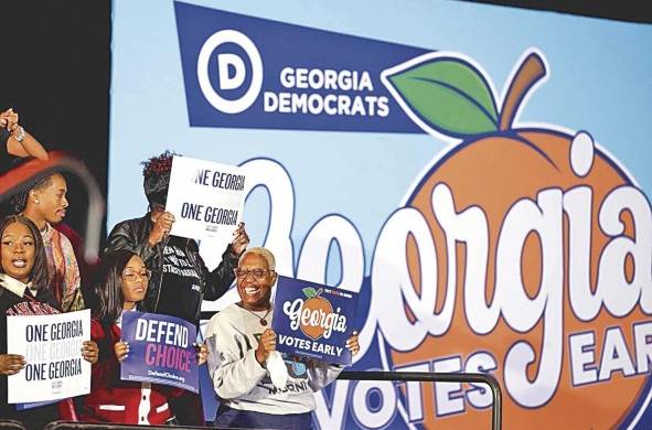 Grupo de futuros votantes de Georgia, Estados Unidos.