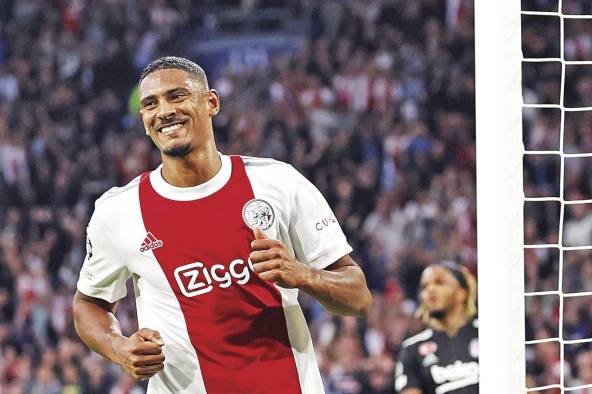 El delantero del Ajax Sébastien Haller en su primera temporada de la Liga de Campeones.