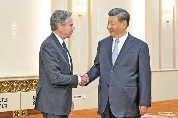 El presidente chino, Xi Jinping, y el secretario de Estado de EE.UU., Antony Blinken