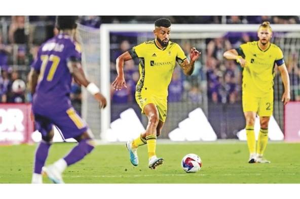 El futbolista Aníbal Godoy durante un partido con el Nashville.