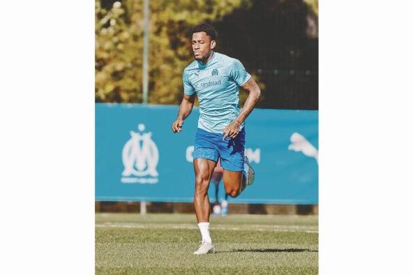 Michael Murillo durante un entreno con el Olympique de Marsella.