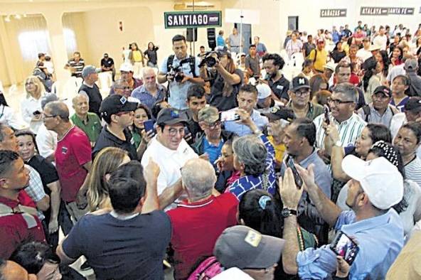 Martín Torrijos durante una gira por Veraguas.