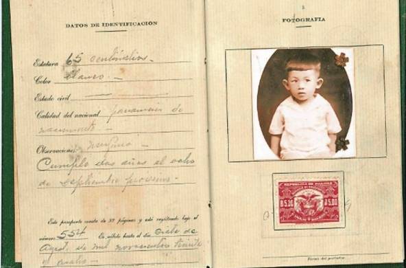 Pasaporte panameño emitido en 1930