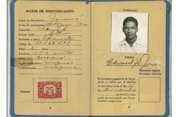 Imagen de Pasaporte emitido en 1950