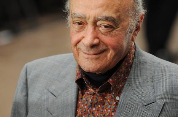 Mohamed Al Fayed falleció pacíficamente de vejez el miércoles 30 de agosto.